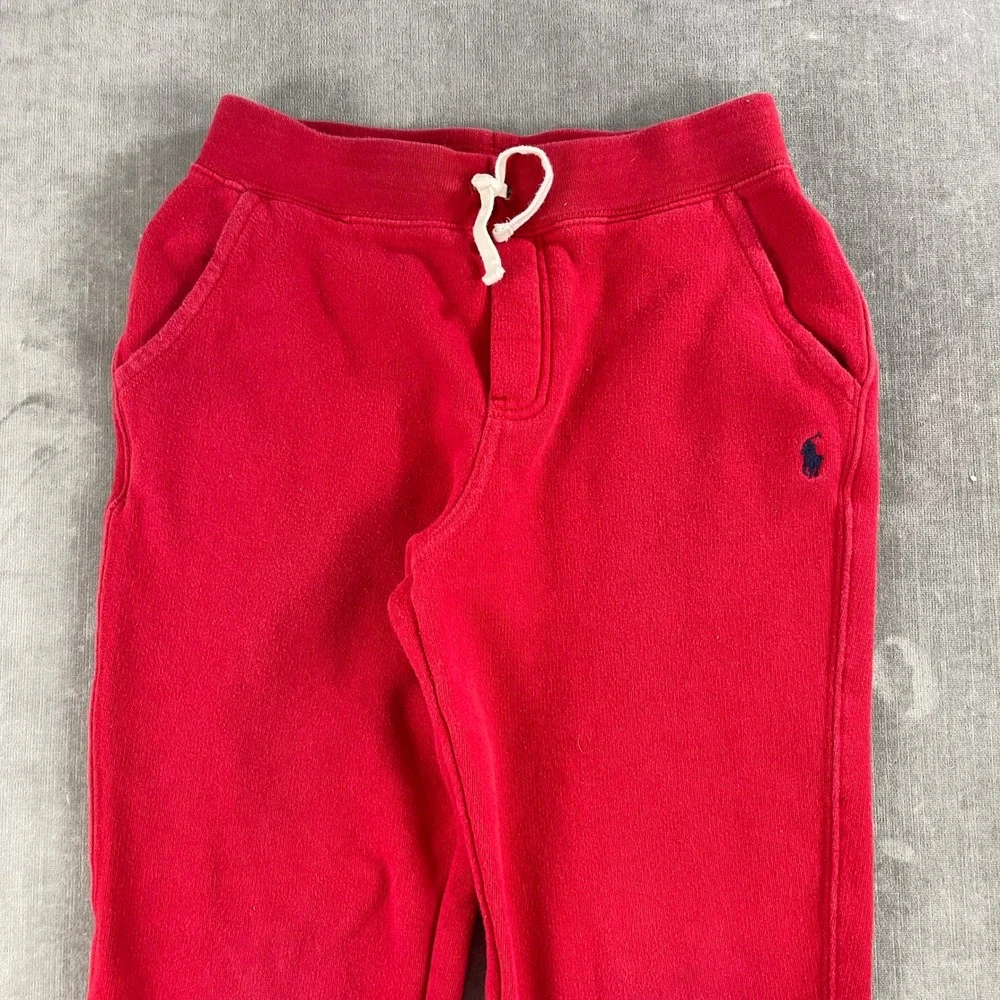 Polo Ralph Lauren Kids Size M 10-12 Red Jogger Sweatpants Pony Logo